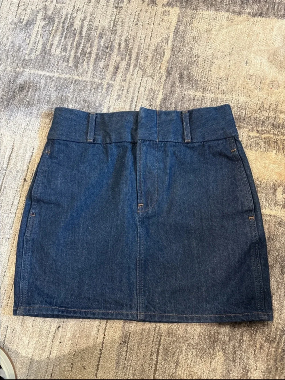 Express Dark Blue Denim Mini Skirt